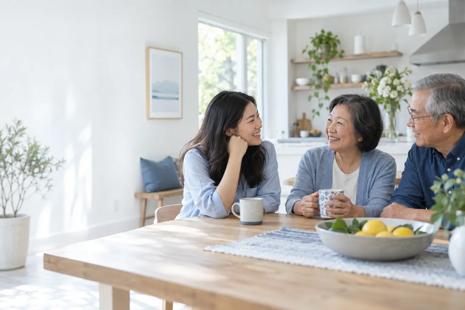 A family exploring genomic health together